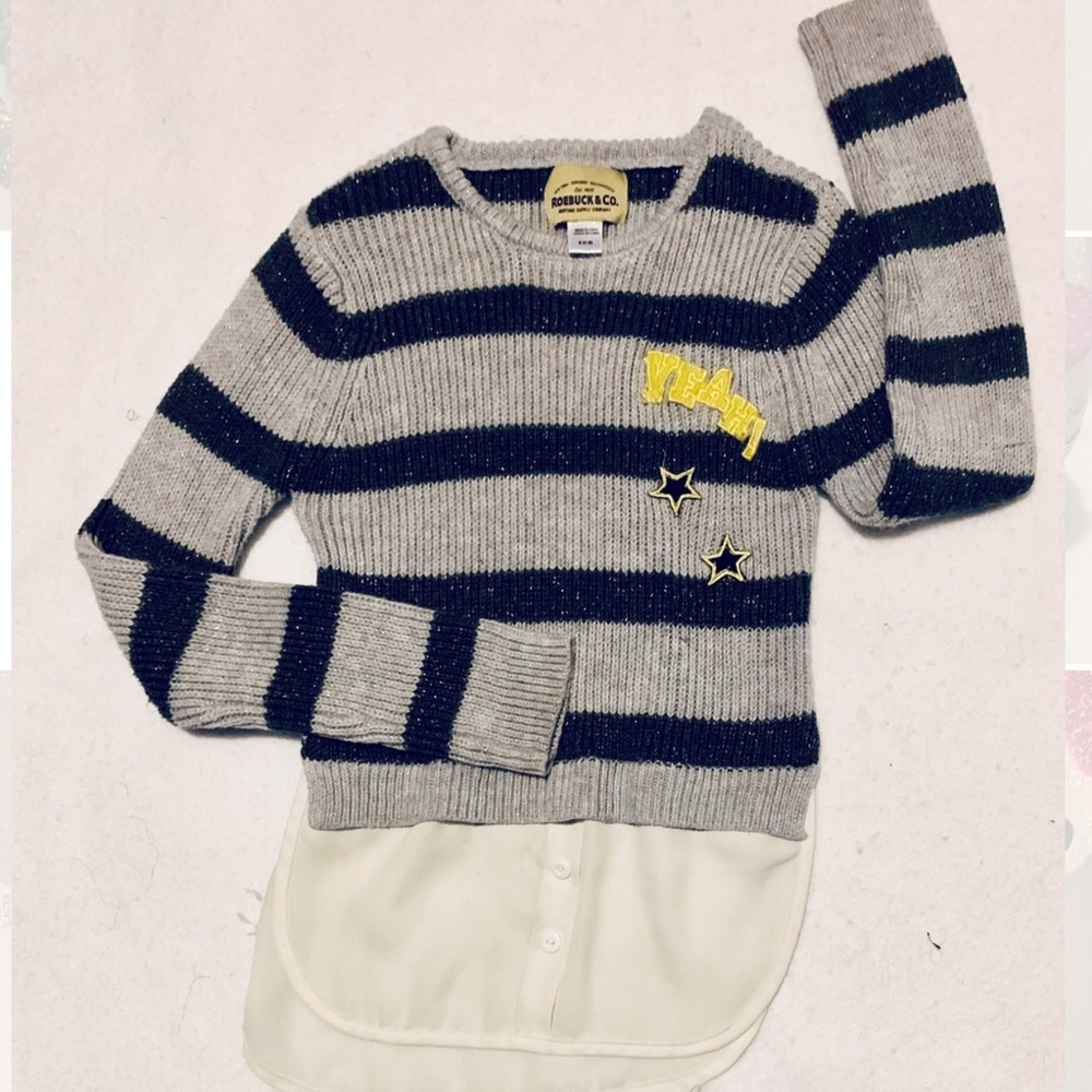 Girls Hem Sweater Shirt